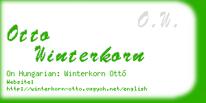 otto winterkorn business card